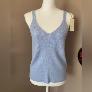 Periwinkle Blue Ribbed Sweater Tank